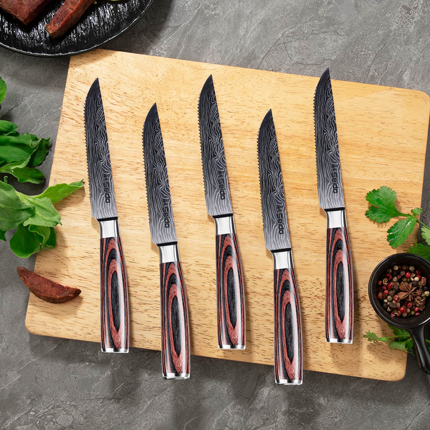 Serrated Steak Knife Set