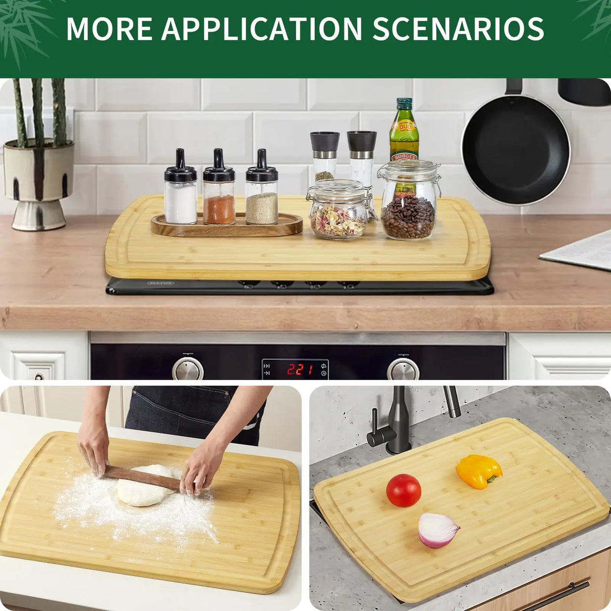 30x20" Large Bamboo Cutting Board