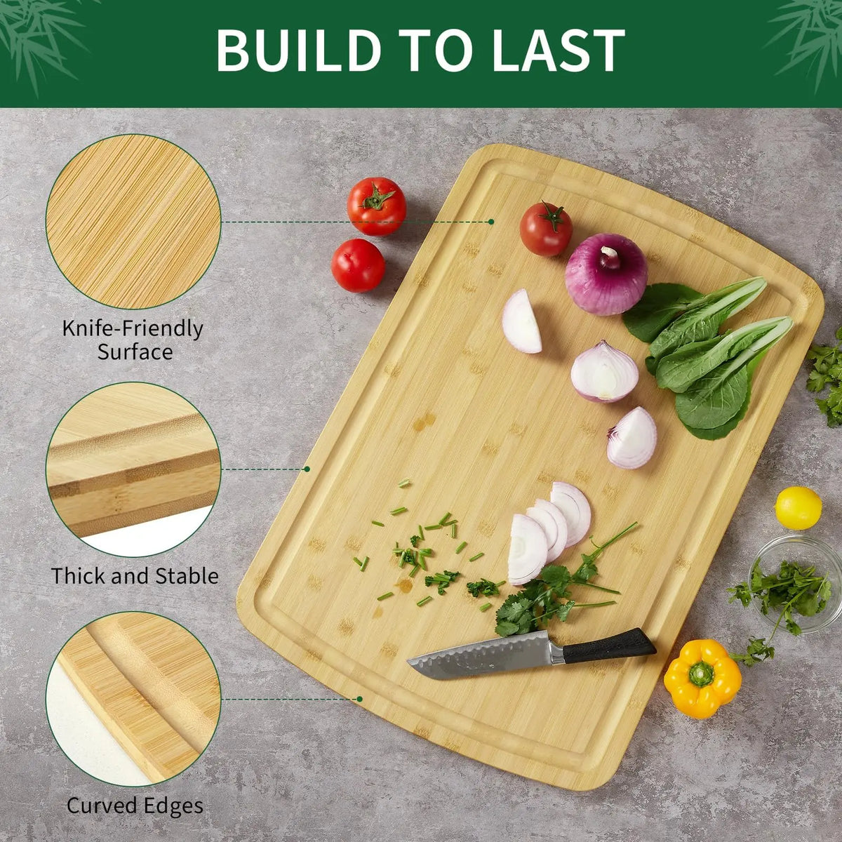 30x20" Large Bamboo Cutting Board