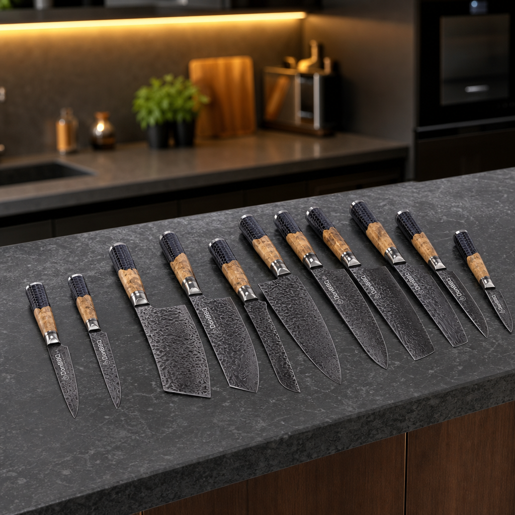 Damascus 10-Piece Knife Set