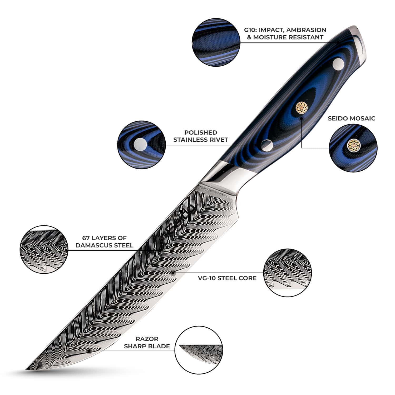 Kanpeki Straight Edge Steak Knives