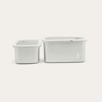 Rectangle Stainless Steel and Glass Containers | 2pk