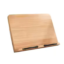 Bamboo Recipe Book Stand, Adjustable Book Holder, Cookbook Stand, Reading Desk Portable Stable, Lightweight Bookstand