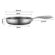 Professional Honeycomb Nonstick Stainless Steel Frying Pan with Lid