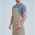 Kitchen Apron Waterproof Cross Adjustable Webbing Restaurant Bar Barbershop Work Apron