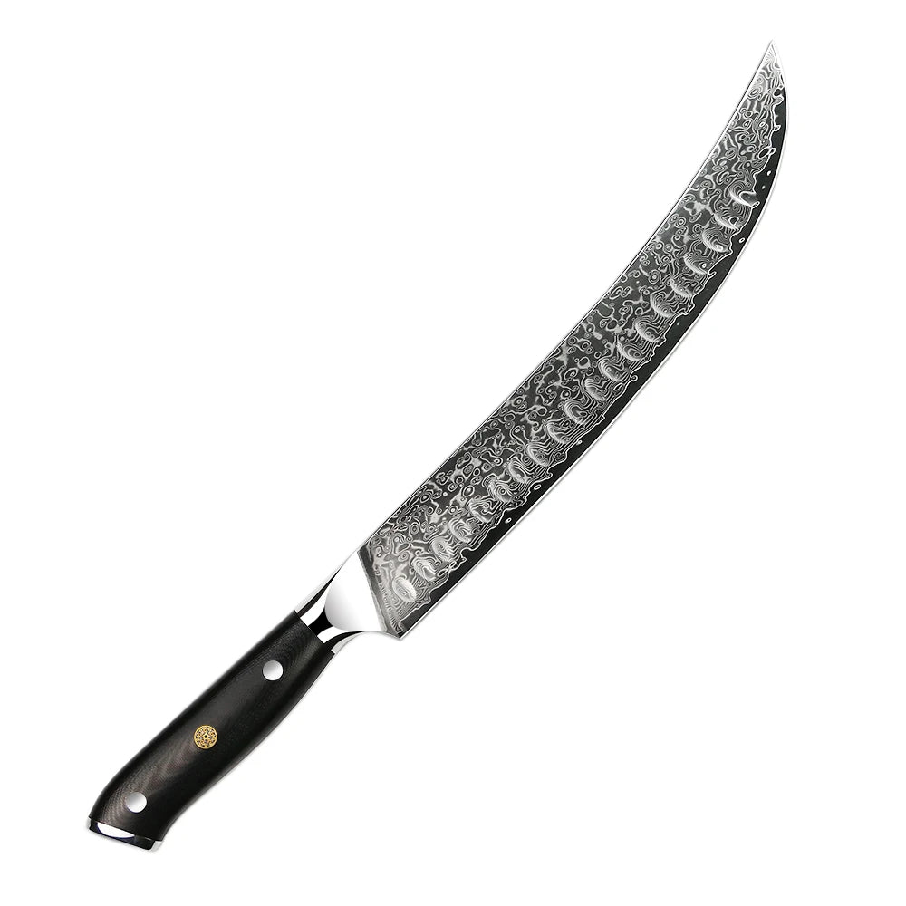 AMBER Japanese Kitchen Knife 67 Layer VG10 Damascus Steel Chef Knife Black G10 Handle Cleaver Steak Sushi Santoku Knives Cooking