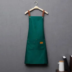 Kitchen Apron Waterproof Cross Adjustable Webbing Restaurant Bar Barbershop Work Apron