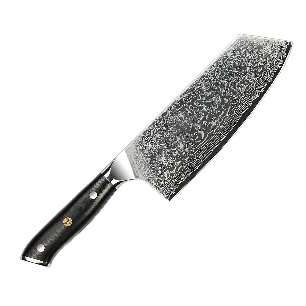 AMBER Japanese Kitchen Knife 67 Layer VG10 Damascus Steel Chef Knife Black G10 Handle Cleaver Steak Sushi Santoku Knives Cooking