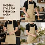 Durable Canvas Chef Apron with 2 Pockets Waterproof Work Apron for Cooking Grilling Painting Tasks Top Rated 2026