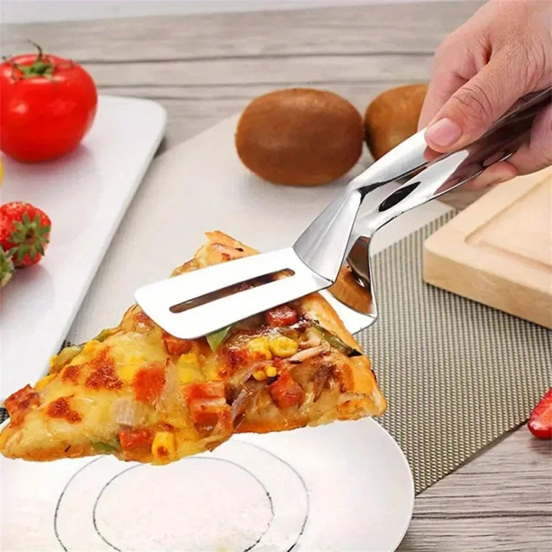 Stainless Steel Frying Shovel Clip Multifunctional Steak BBQ Tongs Frying Fish Spatula Clip Household Kitchen Tool Bread Clip