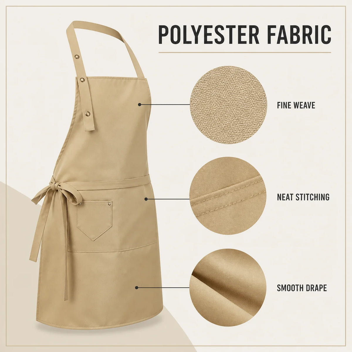Durable Canvas Chef Apron with 2 Pockets Waterproof Work Apron for Cooking Grilling Painting Tasks Top Rated 2026