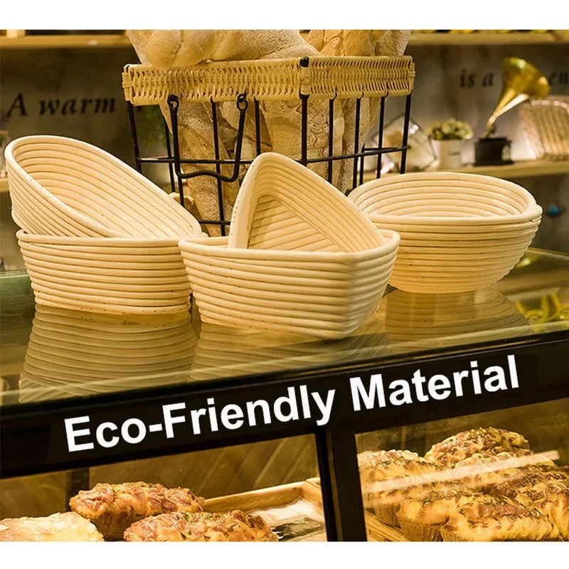Natural Rattan Bread Proofing Basket Handmade Rattan Wicker Baking Bowl Dough Fermentation Sourdough Banneton Bread Basket