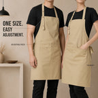 Durable Canvas Chef Apron with 2 Pockets Waterproof Work Apron for Cooking Grilling Painting Tasks Top Rated 2026