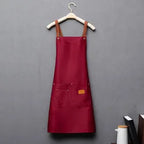 Kitchen Apron Waterproof Cross Adjustable Webbing Restaurant Bar Barbershop Work Apron