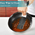 Professional Honeycomb Nonstick Stainless Steel Frying Pan with Lid