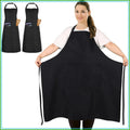 2 Pcs Plus Size Chef Apron, Unisex Professional Apron with 2 Pockets for Cooking, Work, Baking