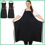 2 Pcs Plus Size Chef Apron, Unisex Professional Apron with 2 Pockets for Cooking, Work, Baking