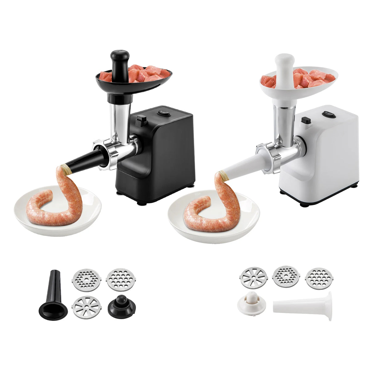 1000W Electric Sausage Stuffer Sausage Maker Meat Grinder Meat Filling Tools 3 Grinding Plates for Kitchen