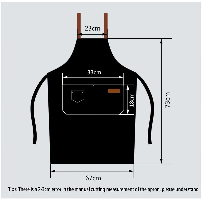 Kitchen Apron Waterproof Cross Adjustable Webbing Restaurant Bar Barbershop Work Apron