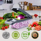 Multifunctional Vegetable Chopper 14/16 in 1 Food Slicer Dicer Grater with Handle, Kitchen Vegetable Cutter Tools Set