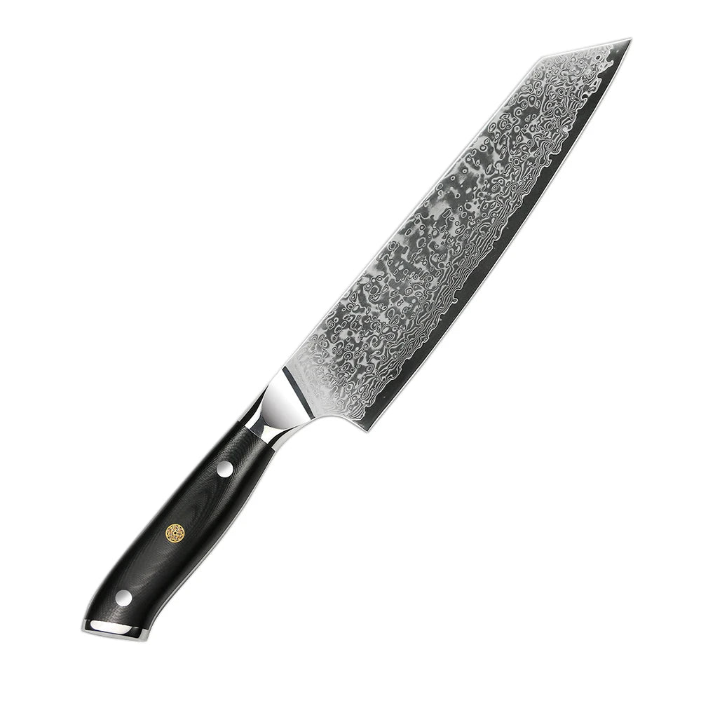 AMBER Japanese Kitchen Knife 67 Layer VG10 Damascus Steel Chef Knife Black G10 Handle Cleaver Steak Sushi Santoku Knives Cooking