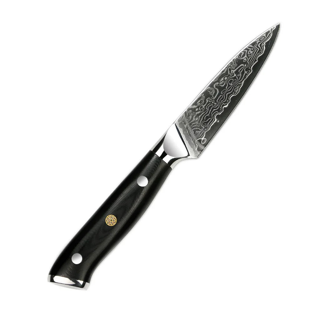 AMBER Japanese Kitchen Knife 67 Layer VG10 Damascus Steel Chef Knife Black G10 Handle Cleaver Steak Sushi Santoku Knives Cooking