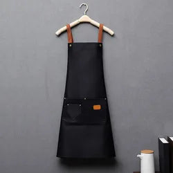 Kitchen Apron Waterproof Cross Adjustable Webbing Restaurant Bar Barbershop Work Apron