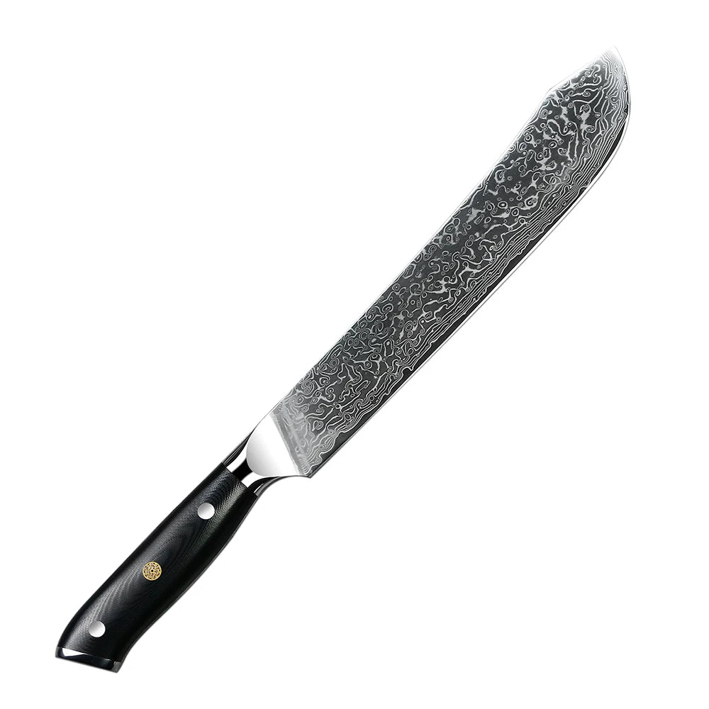 AMBER Japanese Kitchen Knife 67 Layer VG10 Damascus Steel Chef Knife Black G10 Handle Cleaver Steak Sushi Santoku Knives Cooking