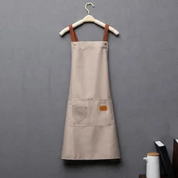 Kitchen Apron Waterproof Cross Adjustable Webbing Restaurant Bar Barbershop Work Apron