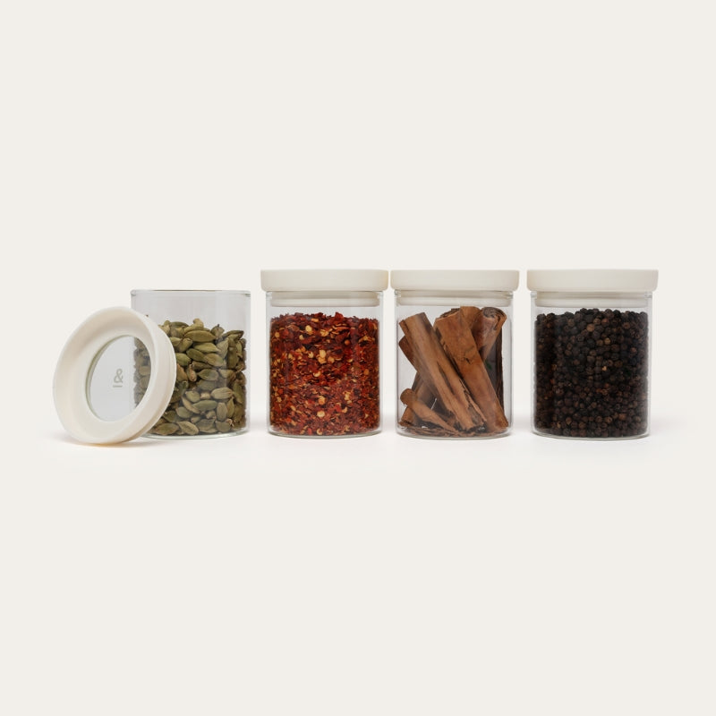 Belongil Glass Spice Jars Multibuy