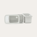 Rectangle Stainless Steel and Glass Containers | 2pk