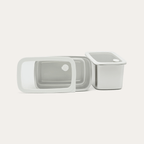 Rectangle Stainless Steel and Glass Containers | 2pk