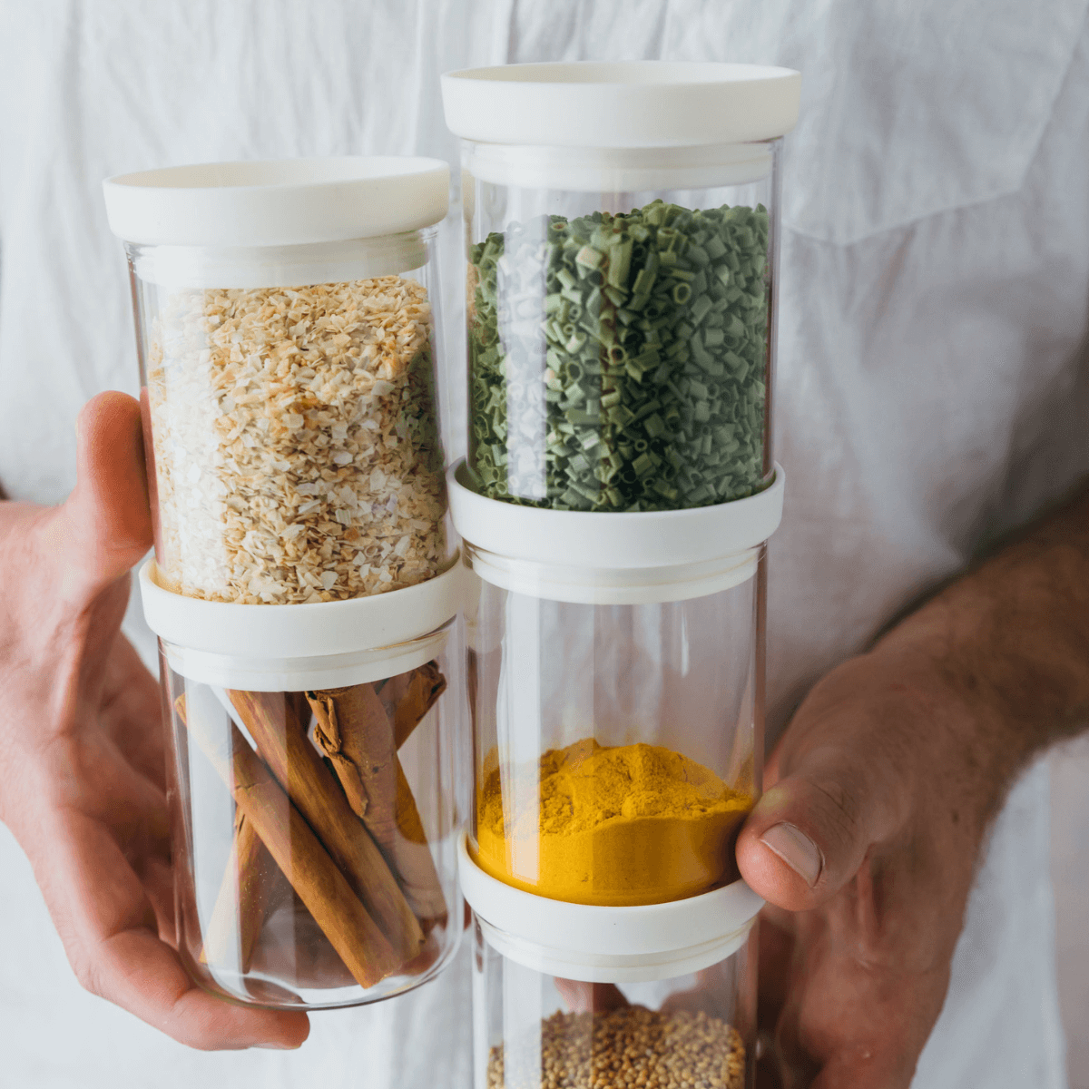 Belongil Glass Spice Jars Multibuy