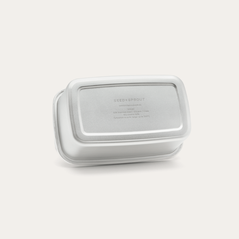 Rectangle Stainless Steel and Glass Containers | 2pk