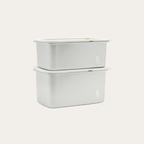 Rectangle Stainless Steel and Glass Containers | 2pk