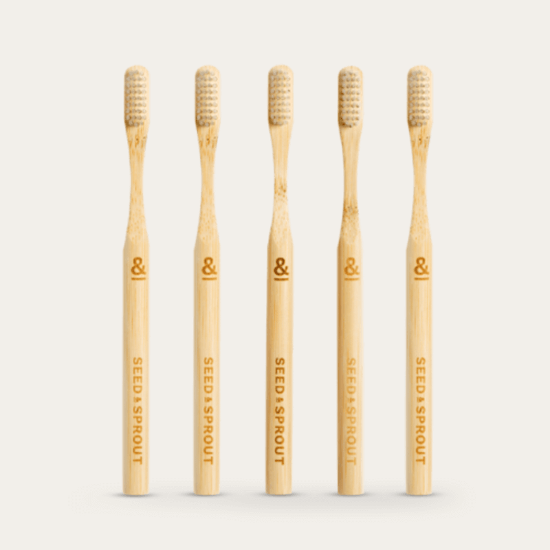 Bamboo Toothbrushes - Pack of 5