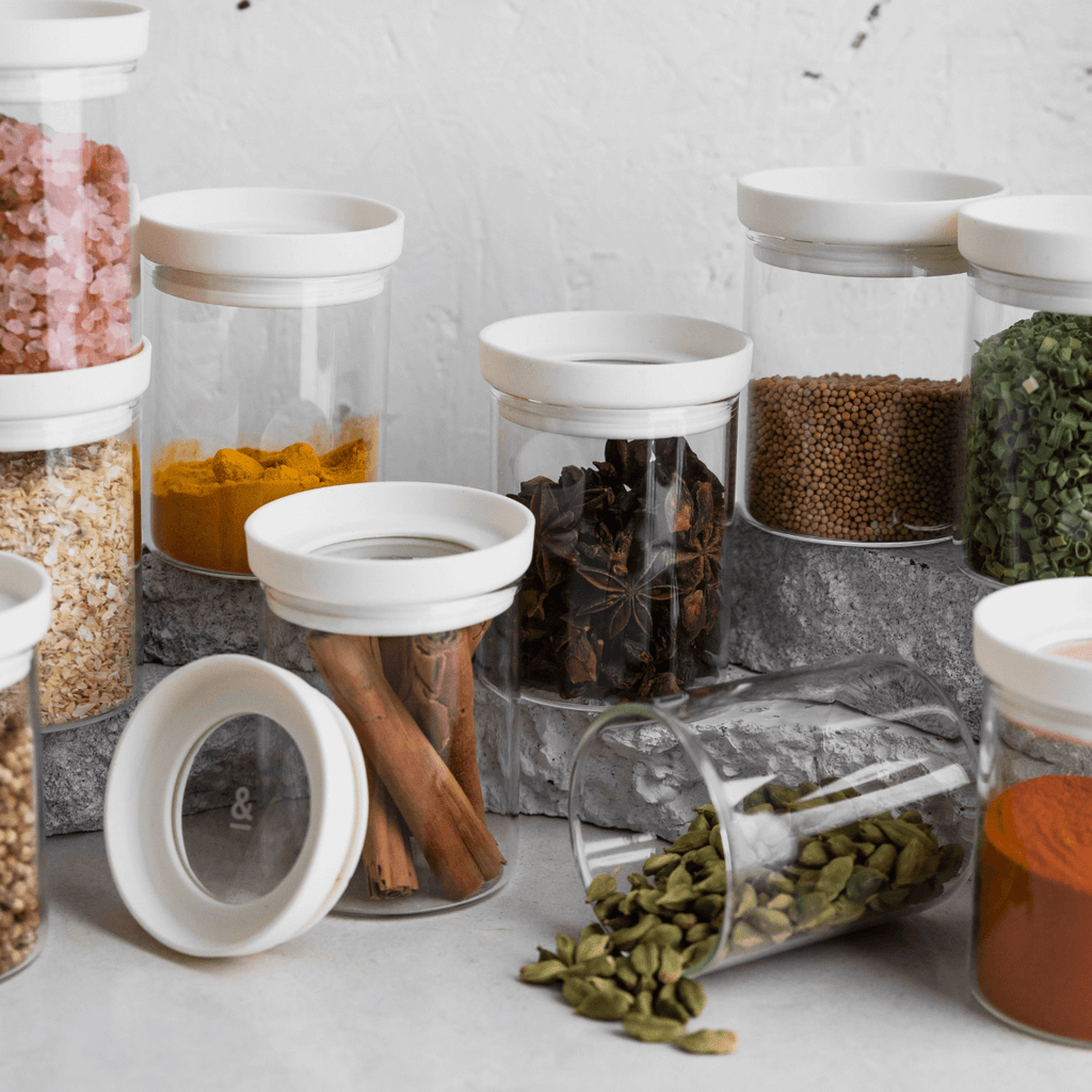 Belongil Glass Spice Jars Multibuy