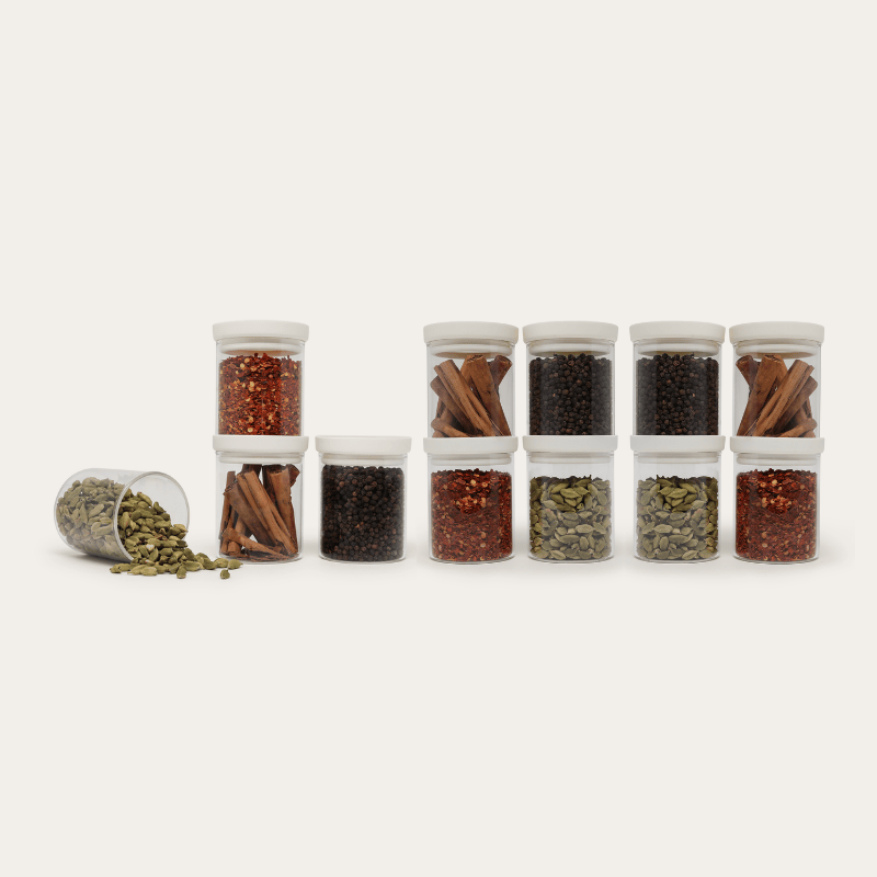 Belongil Glass Spice Jars Multibuy