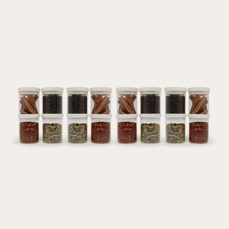 Belongil Glass Spice Jars Multibuy