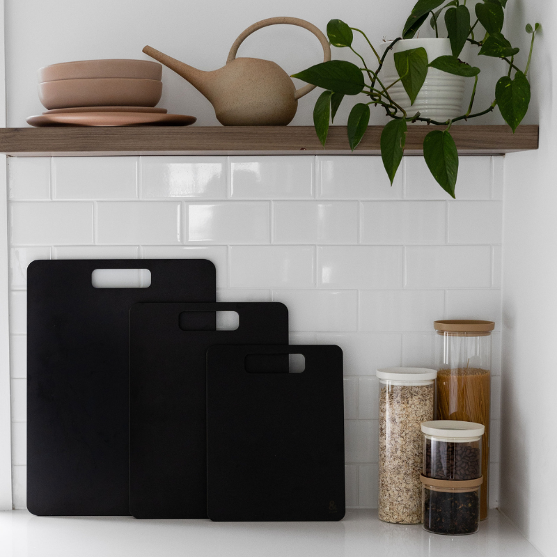 Wood Fibre Chopping Board Multibuy | Liquorice